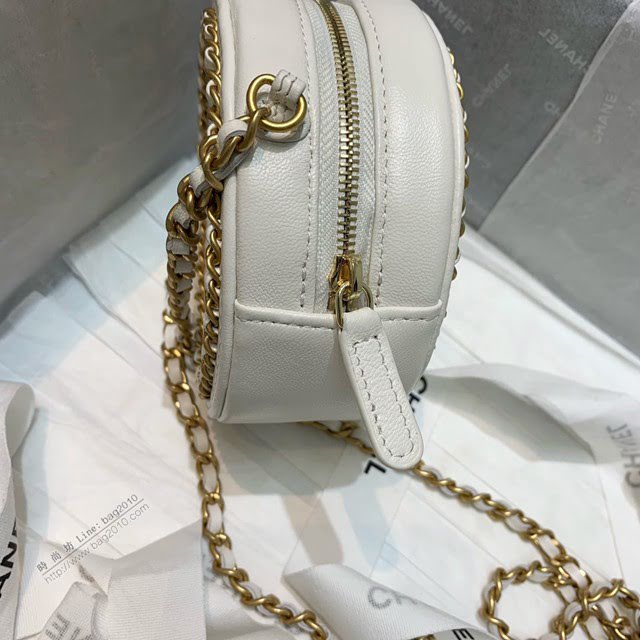 Chanel女包 香奈兒新款圓形小包 Chanel圓餅鏈條包  djc3890